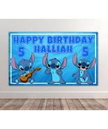 2 X DISNEY STITCH Personalised Birthday Backdrop - Stitch Banner 40 x 24... - €15,67 EUR