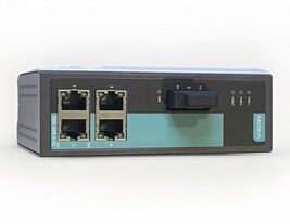 MOXA EDS-305-S-SC Single Mode SC 4 10/100BaseT(X) Ports, 1 100BaseFX Port - $586.61