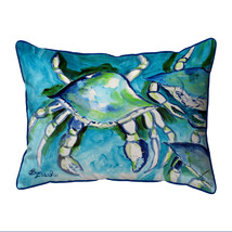 Betsy Drake White Crabs Extra Large Zippered Pillow 20x24 - $61.88
