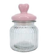 Dollar Tree Valentines Valentine&#39;s Day Glass Container with Heart Lid Br... - £16.01 GBP