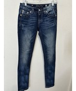 Miss Me Women’s Low Rise Straight Leg Bedazzled Pockets Denim Jeans Size 27 - $47.52 CAD