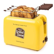 Deluxe Grilled Cheese Sandwich Toaster With Extra Wide Slots, Yellow - £43.95 GBP