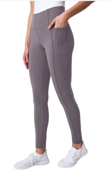 Mondetta Womens Leggings Purple Pockets Stretch Moisture Wicking High-Rise - $38.99