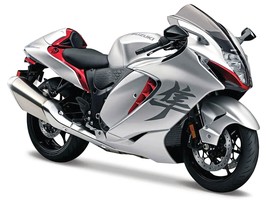 2022 Suzuki Hayabusa Silver Metallic 1/12 Diecast Motorcycle Model by Ma... - £36.47 GBP