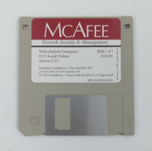 Floppy Disk McAfee DOS Install Diskette Version 2.5.2 image 2