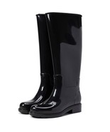 Melissa Shoes Fullness Lug Sole Tall Rain Boots Black 6 - $121.72 CAD