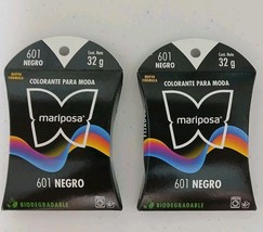 MARIPOSA CLOTHES DYE COLOR BLACK (  COLORANTE NEGRO ) - 2 BOXES OF 32G E... - $15.83