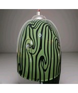 Art Glass Pendant Light Hand Blown Green Murrina Hanging Fixture Lamp Ve... - $1,113.58