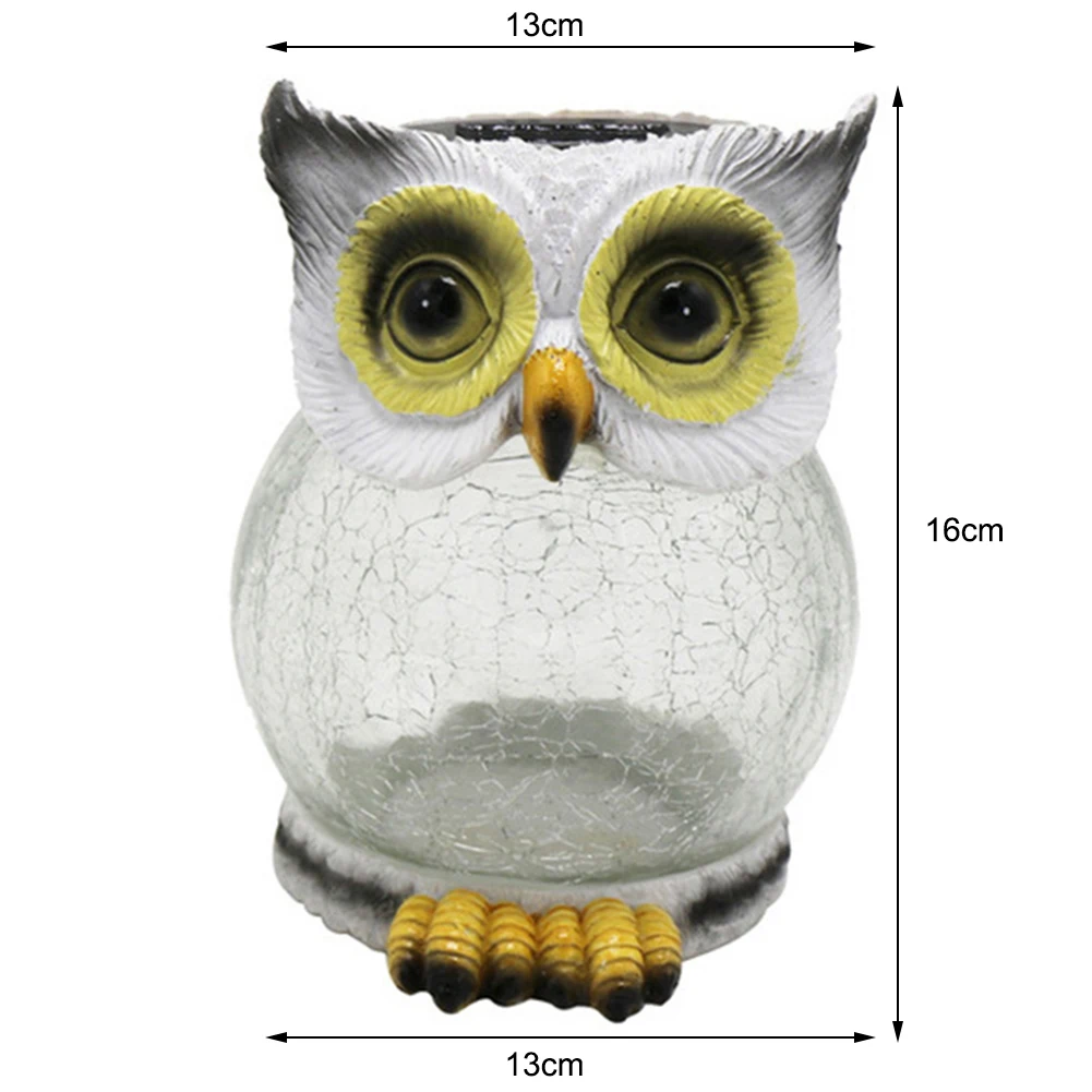 Creative Owl Statue Solar Lamp LED Simulation Owl Light Waterproof Home Garden Y - £118.89 GBP