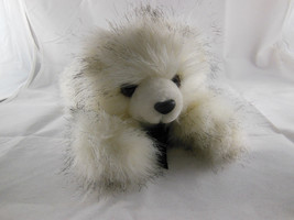 1988 Purr-Fection By MJC White with black tips longer fur pile Bear CUTE! - £9.33 GBP