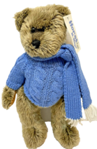 Vintage Trade Secret Horatio H Hugs Plush Bear Blue Sweater Scarf Poseable 16 In - $15.62