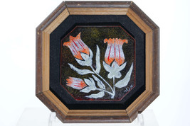 MCM Miniature enamel on copper flowers picture - £64.99 GBP