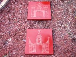 Whimsical Castle Stepping Stone Mold #1 Use Concrete Make 18x18 Stones For $2 Ea image 5