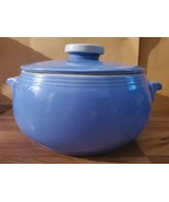 Hall&#39;s Superior Quality Kitchenware #1259 Blue Casserole Dish Rose Parad... - £24.84 GBP