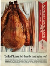 Kaiser aluminum foil print ad 1963 vintage 1960s retro art photo food turkey c6 - £20.81 GBP