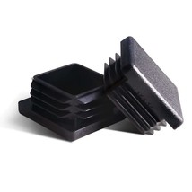 16 Plastic 1&#39;&#39; O.D. x 7/8&#39;&#39; I.D. Square Glide Tips - £13.04 GBP