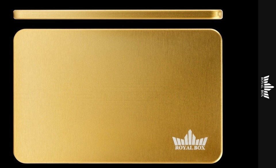 The Royal Box Gold Turbo S-Line Slim 4mm Width Multi Slot Snuff Box Storage Case Item image 10