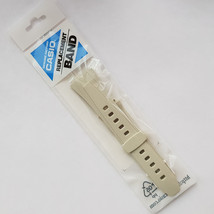 Genuine Factory Replacement Watch Band 18mm Resin Strap Casio W-734-7A beige - £15.66 GBP