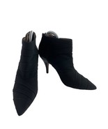 Donald Pliner Turk Boots Women 7.5M Shoes Black Suede Snake Heeled Ankle... - $27.54