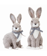 Elegant Rabbit Décor Set - 14&quot;H &amp; 16&quot;H Polyester/Foam - $95.95