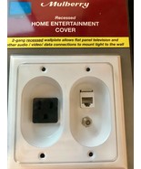 White MULBERRY RECESSED HOME ENTERTAINMENT COVER  40552 Rated 15amps Cat 6 - €8,14 EUR