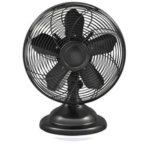 Optimus 12 Inch Retro Oscillating Table Fan with Oil Rubbed Bronze Finish - £77.04 GBP