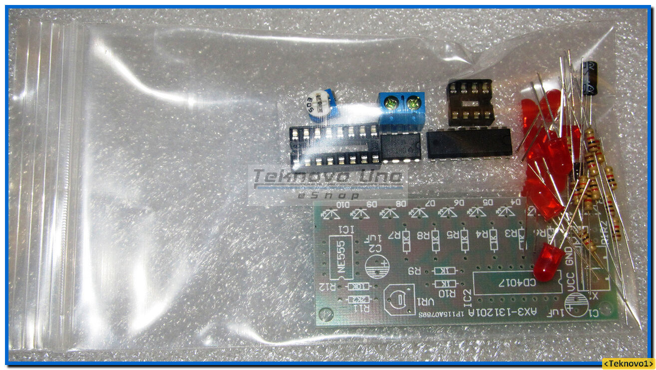 2x NE555 & CD4017 LED Light Sequencer / Chaser / Follower / Scroller