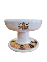 3&quot; Greek Orthodox Icons Design Handmade Ceramic Porcelaine Incense Burner Censer - £9.07 GBP