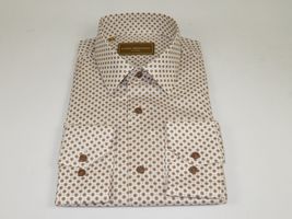 Men 100% Cotton Sports Shirt CIERO MONTERO Turkey Casual/Dress up #KZN-43 Brown image 5
