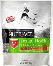 Nutri-Vet Dental Health Soft Chews for Dogs, Helps Control Plaque, Tarta... - £11.97 GBP