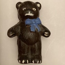 Antique Cast Iron Miniature Brown Teddy Beat 2-3/4”Tall Paperweight - £11.79 GBP