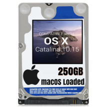 macOS Mac OS X 10.15 Catalina Preloaded on 250GB Sata HDD - $24.99