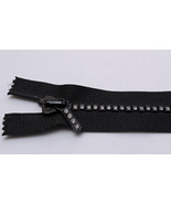 4&quot; Separating Zipper - Black Large Rhinestone Swarovski® Crystals U001.02 - €13,75 EUR