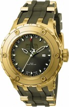 Invicta Men&#39;s 12039 Subaqua Reserve GMT Olive Dial Olive Rubber Watch - £220.50 GBP