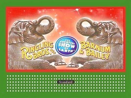 N Scale 2&quot;x1 1/2&quot; Ringling Bros Barnum &amp; Bailey Circus Billboard Sign Glossy - £3.96 GBP