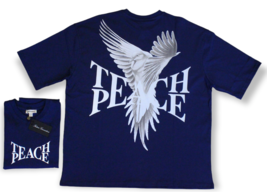 F. GENERATION &quot;TEACH PEACE&quot; OVERSIZED/BOXY LUX TEE Midnight Navy - $38.69