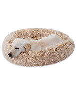 Shaggy Fluffy 30&quot;X30&quot; Pet Bed Dog Cat Donut Cuddler Cushion Mats Machine - £42.85 GBP