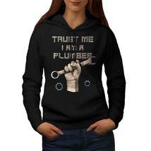 Wellcoda Trust Me Plumber Womens Hoodie, Power Casual Hooded Sweatshirt - £28.32 GBP