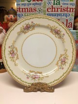 *~* NORITAKE CHINA c.1933 DISCONTINUED N440 DINNER PLATE FLORAL GREEN IV... - $10.88