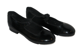 Capezio Black Patent Leather Tap Shoes Woman Size 7W - £15.44 GBP
