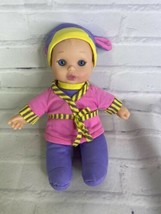 2015 New Adventures Baby Magic Girl Doll Pink Purple Outfit Blue Eyes - £13.56 GBP