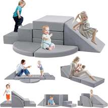 5pcs Foam Climbing Blocks for Toddlers 1-3, Safety First Baby Climbing B... - $216.11 CAD