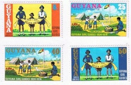 Stamps Guyana Girl Guides 1974 MLH - $1.81