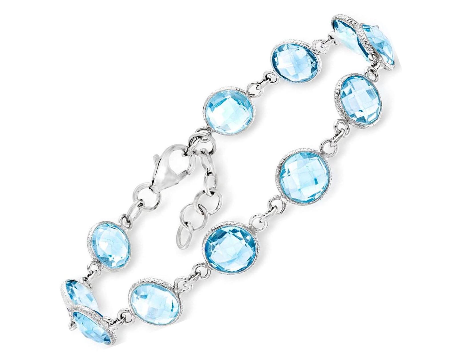 20.00 ct. t.w. Sky Blue Topaz Bracelet in 7 - $435.20