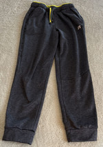 Russell Atheltic Boys Gray Lime Green Elastic Waist Jogger Pants Pockets... - $12.25