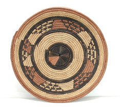 Vintage Hausa Hand Woven Basket Ceremonial Tray Native African Tribal 13... - £51.00 GBP