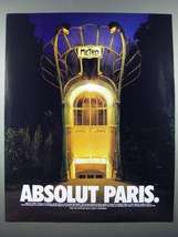 1999 Absolut Vodka Ad - Absolut Paris - $18.49