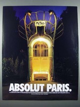 1999 Absolut Vodka Ad - Absolut Paris - $18.49