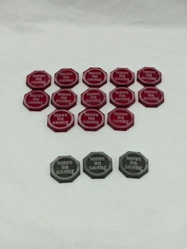 Lot Of (16) Litko Premium Printed Mecha Can&#39;t Move Or Shoot Tokens - $10.02