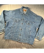 VTG Levi&#39;s Strauss &amp; Co 70507 Reg Blue Wash Trucker Denim Jacket Mens XL - $136.46 CAD